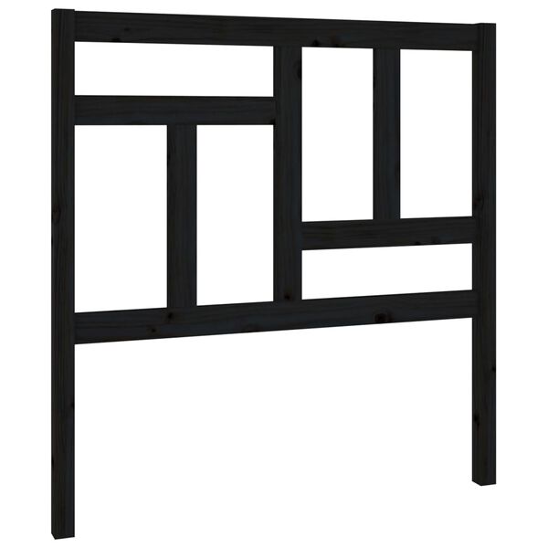 vidaXL Tête de lit Noir 95,5x4x100 cm Bois massif de pin