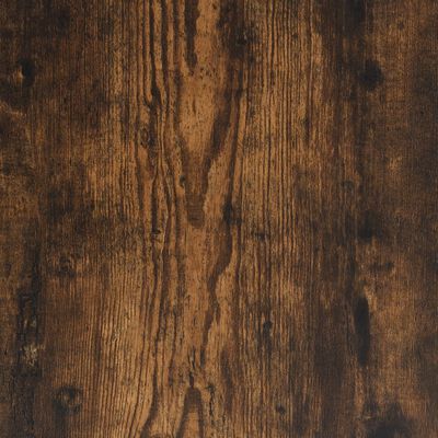 vidaXL Cadre de lit chêne fumé 200x200 cm bois d'ingénierie et métal