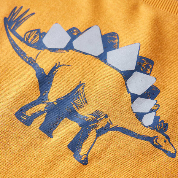 T-shirt enfants &agrave; manches longues ocre fonc&eacute; 92