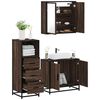 vidaXL Ensemble de meubles de salle de bain 3 pcs Ch&ecirc;ne marron