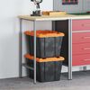 vidaXL Placard de travail 3 pcs Rouge et Gris 75 x 45 x 85 cm