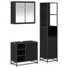 vidaXL Ensemble de mobilier de salle de bain 3 pcs Ch&ecirc;ne noir