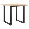 vidaXL Table &agrave; manger cadre en O 80x80x75,5cm bois de pin massif acier