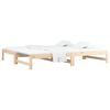 vidaXL Lit coulissant sans matelas 2x(90x190) cm Bois de pin massif