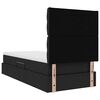 vidaXL Lit avec rangement et LED avec LED Noir 90 x 190 cm Polyester