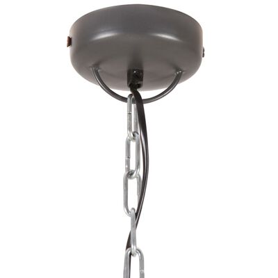 vidaXL Lampe suspendue industrielle Gris Rond 42 cm E27 Manguier