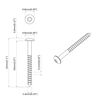 vidaXL Vis en bois 2 pcs Argent&eacute; 9,8 x 53 mm Acier