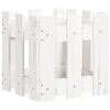 vidaXL Jardini&egrave;re avec design de cl&ocirc;ture blanc 30x30x30 cm pin massif