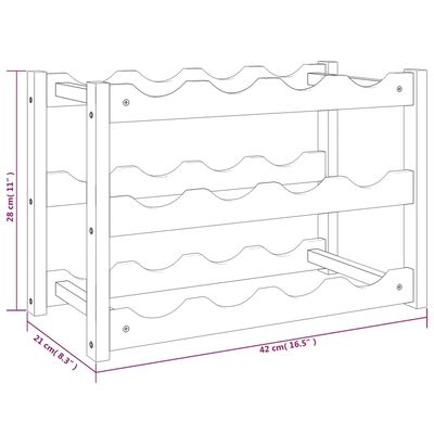 vidaXL Casier à vin pour 12 bouteilles Bois massif de noyer