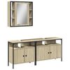 vidaXL Ensemble d'armoires de salle de bain 3 pcs ch&ecirc;ne sonoma