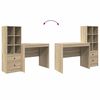 vidaXL Bureau avec tiroir 2 pcs Ch&ecirc;ne Sonoma