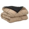 vidaXL Duvet d'&eacute;t&eacute; simple Noir et Taupe 200 x 135 cm Microfibre