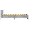vidaXL Cadre de lit sans matelas gris b&eacute;ton 160x200 cm