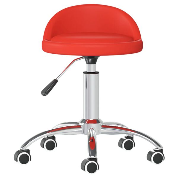 vidaXL Chaises pivotantes &agrave; manger lot de 4 rouge similicuir