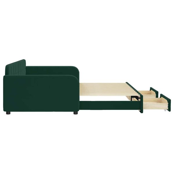 vidaXL Lit de jour avec gigogne et tiroirs sans matelas 100x200 cm