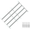 vidaXL Grille de s&eacute;curit&eacute; pour fen&ecirc;tres avec 4 barres crois&eacute;es 3 pc