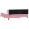 vidaXL Lit &agrave; ressorts avec matelas Rose 200 x 200 cm Velours