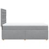 vidaXL Sommier &agrave; lattes de lit avec matelas Gris clair 90x200 cm Tissu