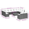 vidaXL Salon de jardin avec coussins 13 pcs noir r&eacute;sine tress&eacute;e
