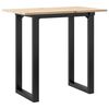 vidaXL Table &agrave; manger cadre en O 80x50x75,5cm bois de pin massif acier