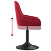 vidaXL Tabouret de bar Rouge bordeaux Velours