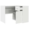 vidaXL Bureau d'angle avec tiroir Blanc 102 x 88 x 75 cm