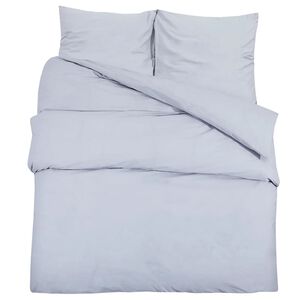 vidaXL Ensemble de housse de couette Gris 135x200 cm Coton