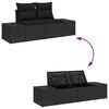 vidaXL Ensemble de canapé de jardin avec coussin 11 pcs Noir