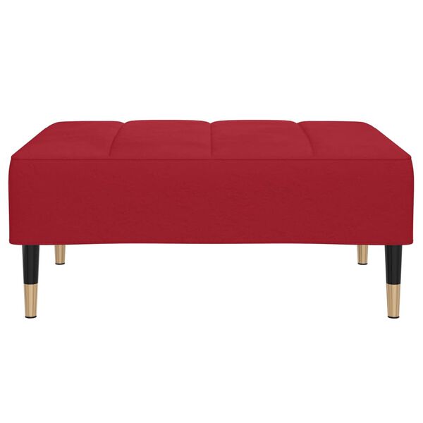 vidaXL Repose-pied Rouge bordeaux 78x56x32 cm Velours
