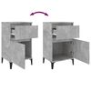 vidaXL Tables de chevet 2 pcs gris b&eacute;ton 40x35x70 cm