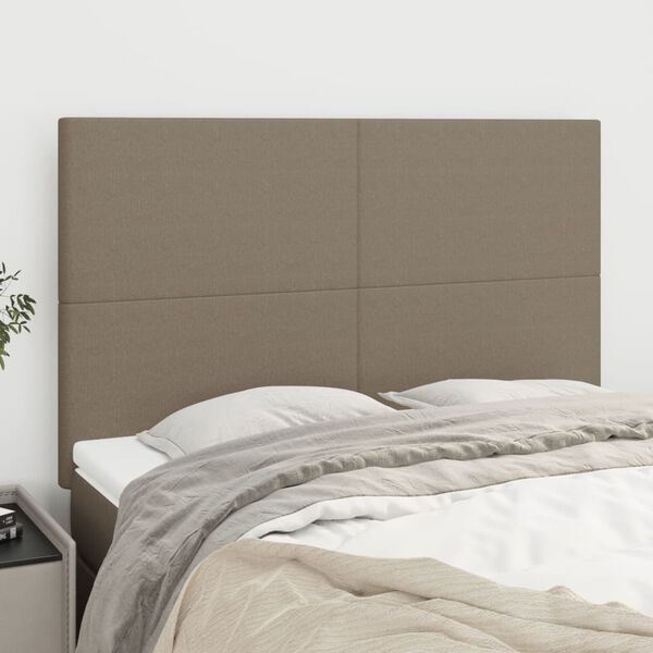 vidaXL T&ecirc;te de lit Taupe 144x5x118/128 cm Tissu