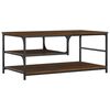 vidaXL Table basse ch&ecirc;ne marron 90x49x40 cm bois d'ing&eacute;nierie