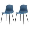 Venture Home Chaises &agrave; manger lot de 2 Arctic plastique noir et bleu