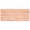 vidaXL Dessus de table bois massif trait&eacute; bordure assortie