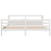 vidaXL Cadre de lit avec t&ecirc;te de lit sans matelas blanc 180x200 cm