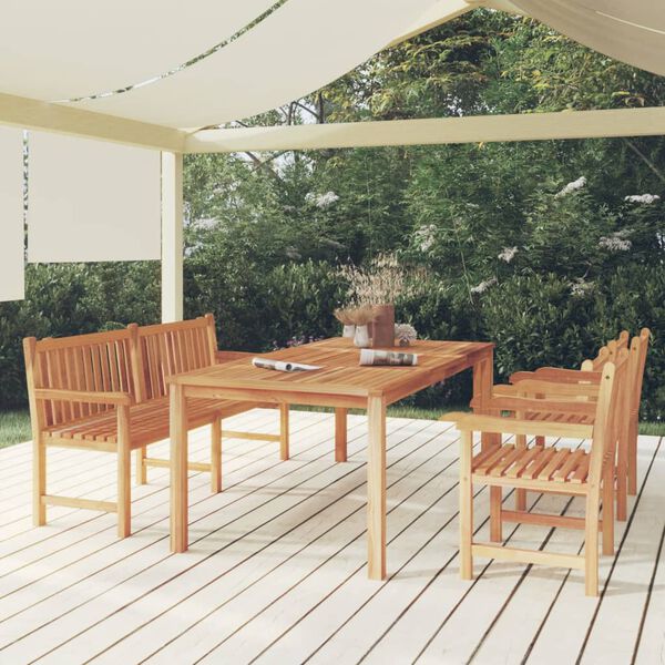 vidaXL Ensemble à manger de jardin 4 pcs Bois de teck massif