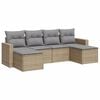 vidaXL Salon de jardin avec coussins 6 pcs beige r&eacute;sine tress&eacute;e