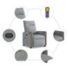 vidaXL Fauteuil de massage inclinable Gris clair Tissu