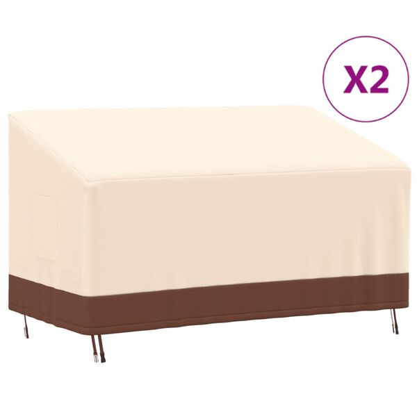 vidaXL Housses de banc 3 places 2 pcs 159x84x56/81cm tissu oxford 600D