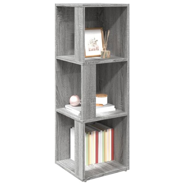 vidaXL Armoire d'angle Sonoma gris 33x33x100 cm Bois d'ingénierie