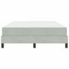 vidaXL Lit &agrave; ressorts avec matelas Gris clair 160 x 210 cm tissu