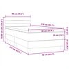 vidaXL Sommier &agrave; lattes de lit avec matelas noir 90x210 cm velours