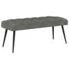 vidaXL Banc avec capitonnage bouton Gris fonc&eacute; 110 x 40 x 46 cm