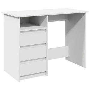 vidaXL Bureau blanc 102x50x75 cm bois d'ing&eacute;nierie