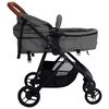 vidaXL Poussette pour bébé 2-en-1 Gris clair et noir Acier