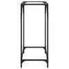 vidaXL Table console avec dessus en verre transparent 60x35x81cm acier