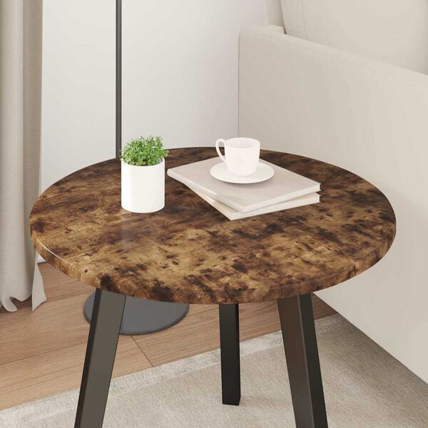 vidaXL Plateau de table Ch&ecirc;ne fum&eacute; 50 x 50 x 1,5 cm Bois d'ing&eacute;nierie