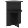 vidaXL Table d'appoint Noir &Oslash; 39,5 x 55 cm Bois d'ing&eacute;nierie