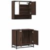vidaXL Ensemble de meubles de salle de bain 2 pcs Ch&ecirc;ne marron