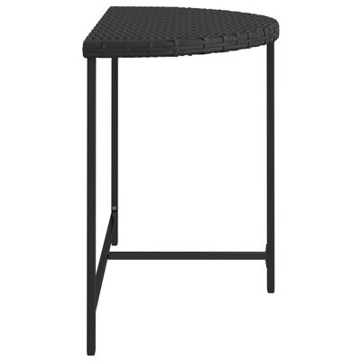 vidaXL Table de jardin Noir 100x50x75 cm Résine tressée